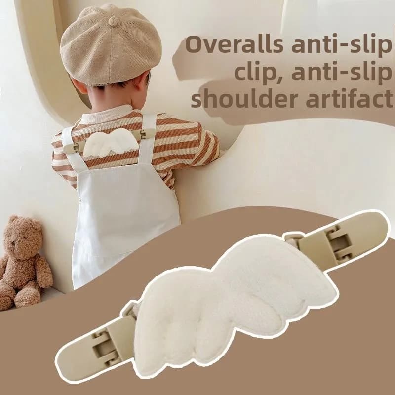Cinghie Regolabili per Bambini con Clip Antiscivolo, Design Cartone Animato Blu, Clip Elastica Fissante per Marsupio
