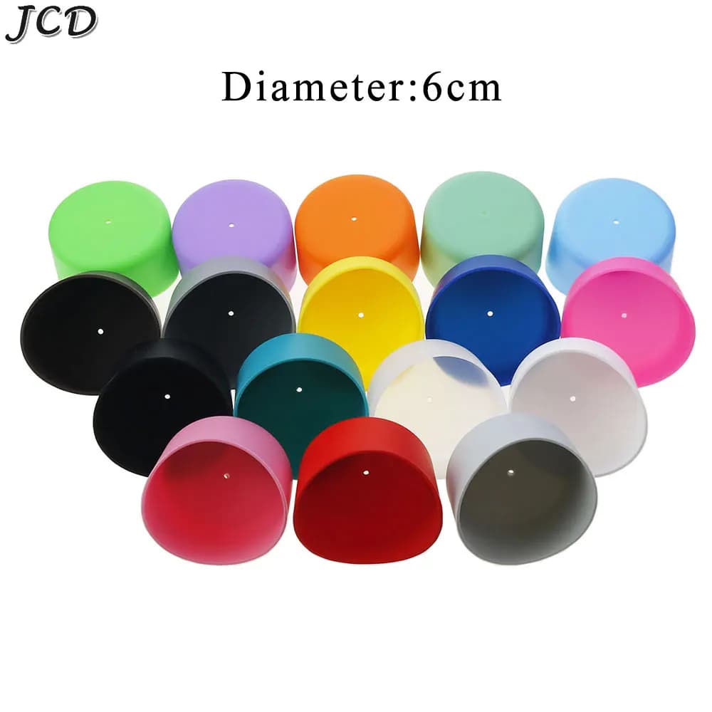 JCD Manicotto in silicone per uso alimentare da 6 cm di diametro per bottiglia d'acqua in vetroCoperchio inferiore della tazza in silicone antiscivolo protettivo resistente al calore