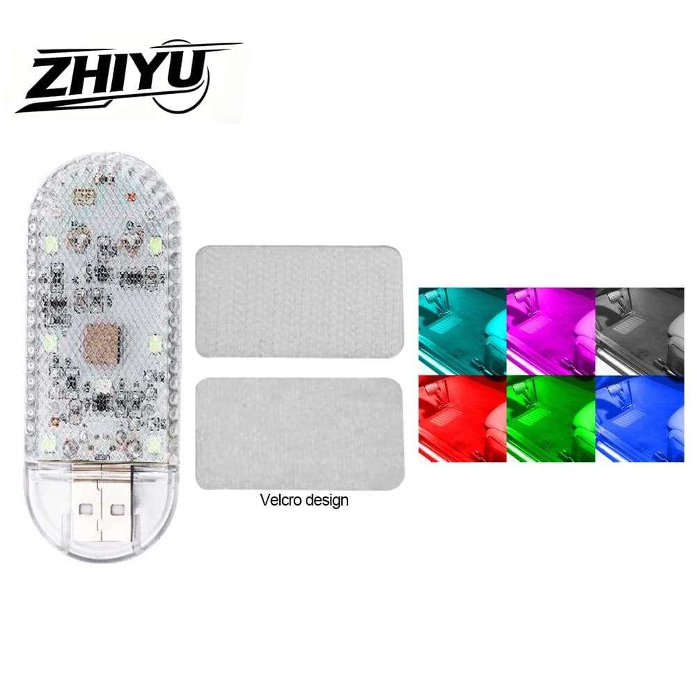 Luce LED per Auto ZHIYU, Mini Lampada Touch USB Ricaricabile, Luce Notturna Portatile per Tetto Auto, Illuminazione Ambientale Wireless per Decorazione Auto