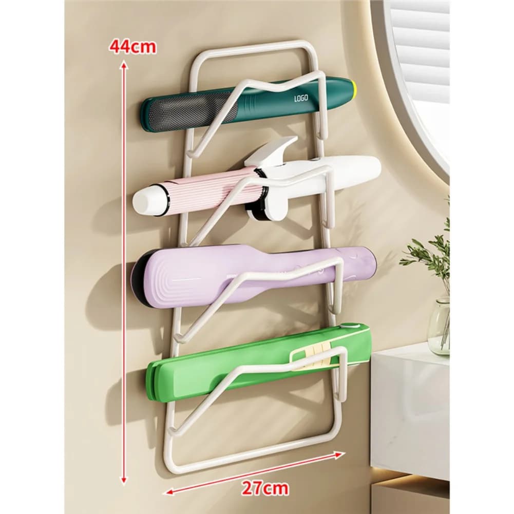 Organizzatore di strumenti per capelli a parete per clip per piastra per ferro arricciacapelli, supporto per fascia ispessita per bagno, forcina per appendere a parete