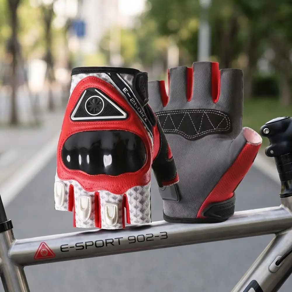 Anti-Slip Motorcycle Gloves Breathable Shock-Absorption Riding Gloves Touch Screen Wear-Resistant Protective Gloves Men's Riding