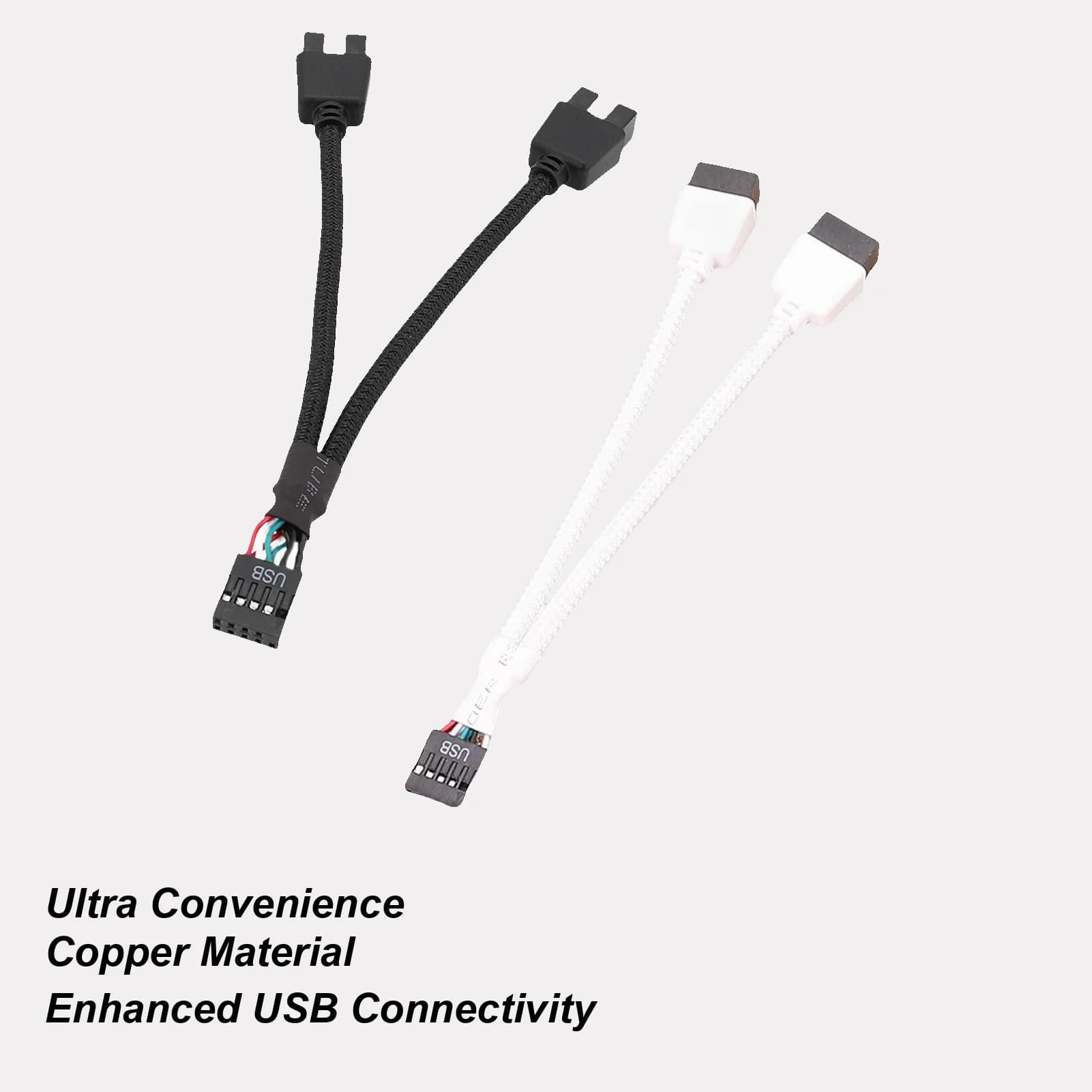 1 pcs computer motherboard extension cable USB 2.0 9 pin 1 female 2 male Y splitter HD audio extension cable for PC