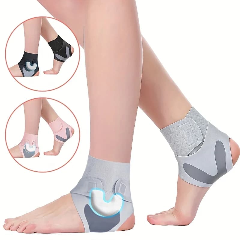 1 Pezzo Supporto per Caviglia Regolabile, Traspirante ed Elastico con Guarnizione Inseribile, Indossabile con Scarpe, Fascia per Caviglia e Tallone