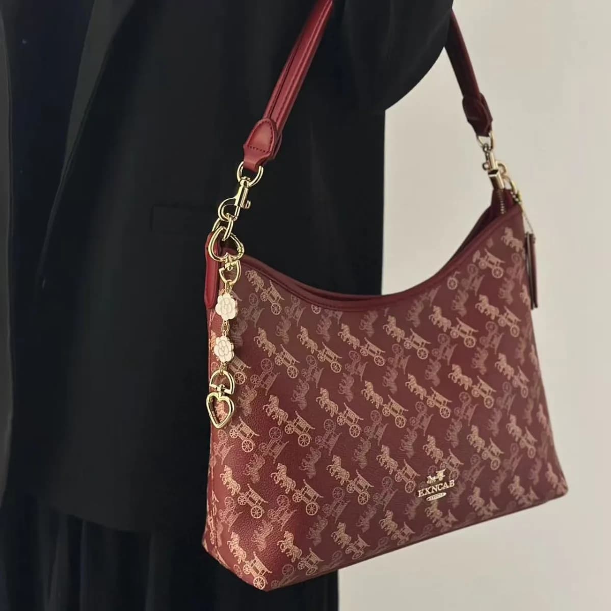 Borse fasciatoio di lusso alla moda e semplici per donna, borsa a tracolla elegante e chic, borsa da pendolare minimalista in pelle, tinta unita, classica vintage