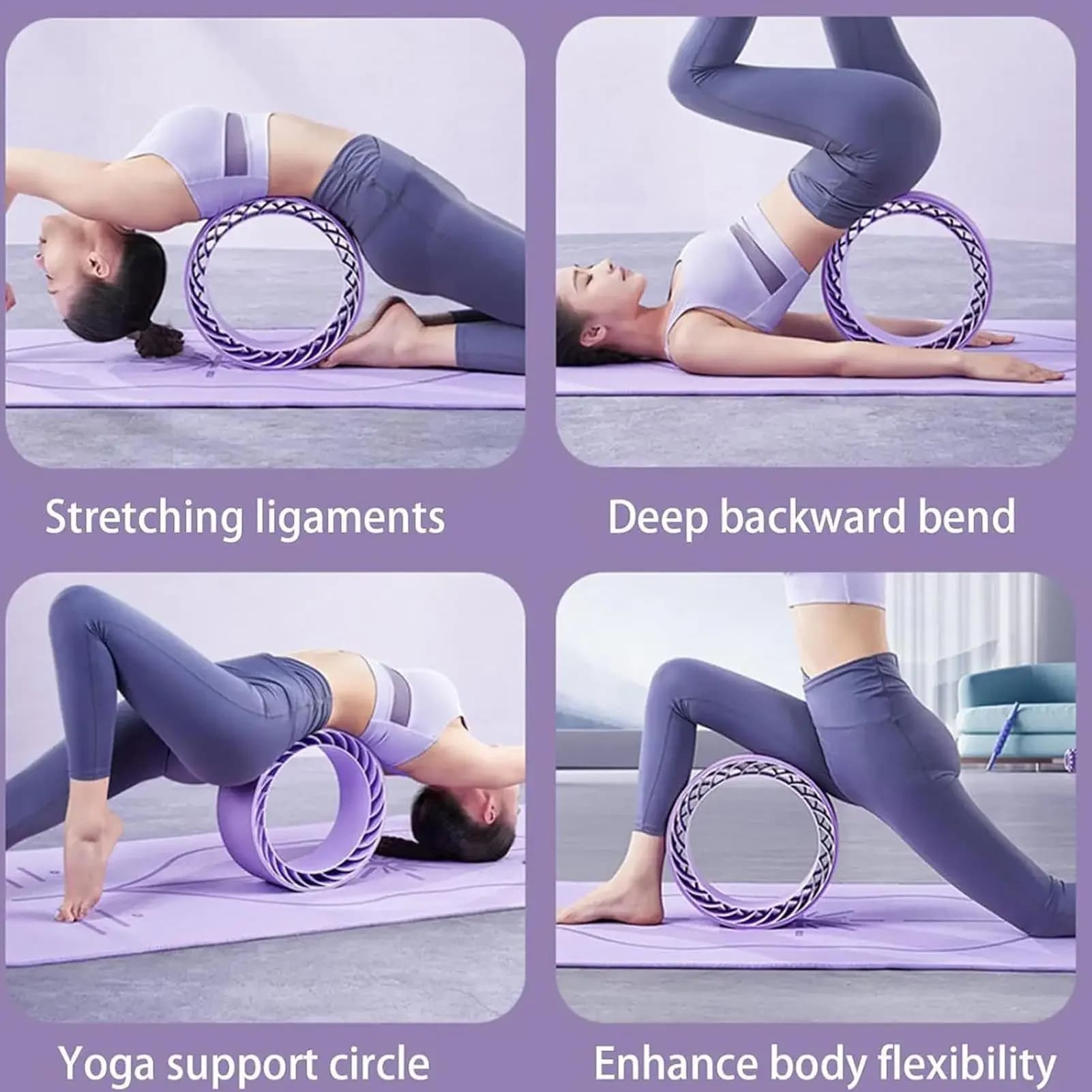Non-slip foam exercise roller, comfortable massage foam roller with elastic wheel for home gym, fitness, daily workout, routine
