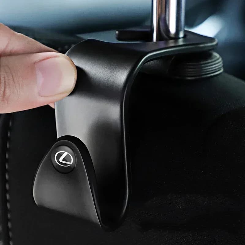 Adesivo per auto con logo Lexus RX330 NX300H IS200 IS250 GX470 CT200H ES200 GS430 RX300 IS300H, ganci appendiabiti in ABS per schienale sedile auto