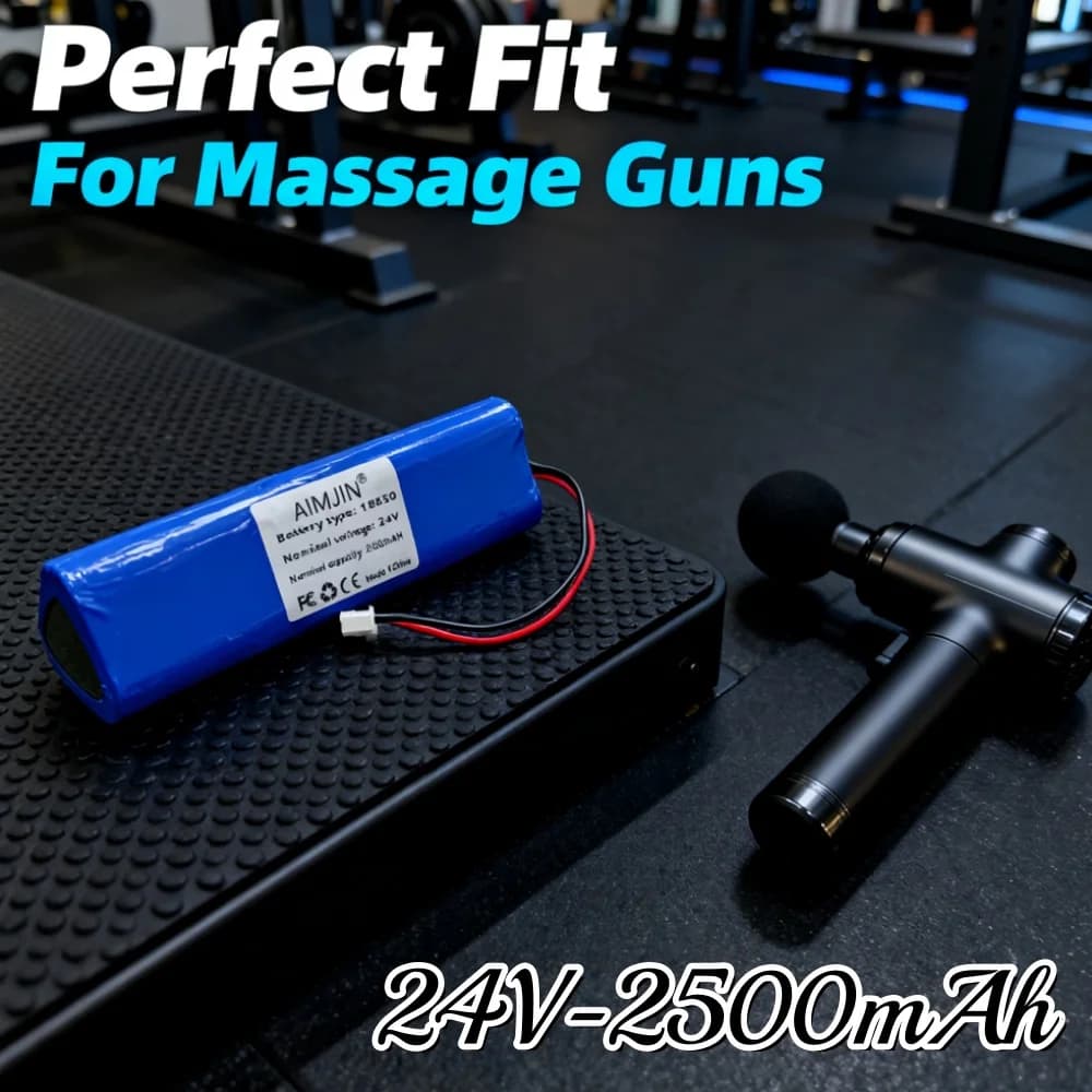 Long Life Battery 24V 2500mAh 6S1P 18650 for Massage Gun, Lithium Ion Rechargeable for Fascial Gun and Muscular Relaxation