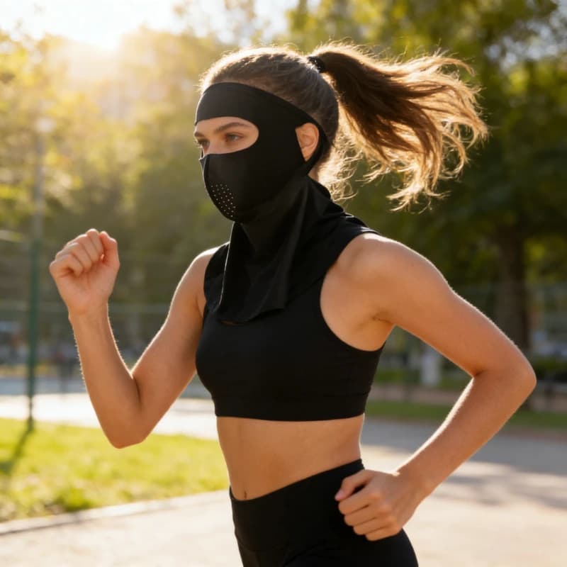 Full sunscreen, Gini face mask, women's UV protection, ice silk summer sunscreen, neck protection, breathable ice silk