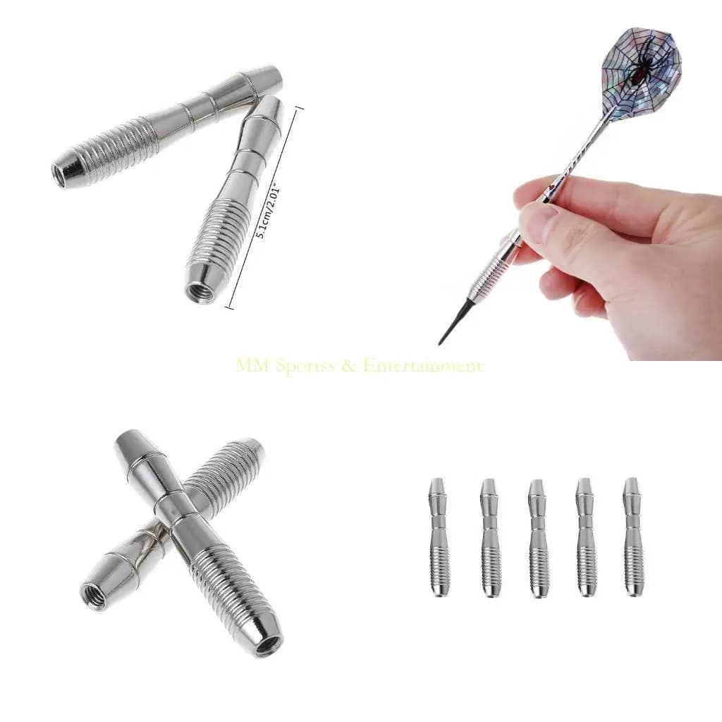 31 ebe da 5 pezzi barili ricambio in lega dardo in lega argentati per freccette in nylon e freccette in acciaio 51 mm 16g