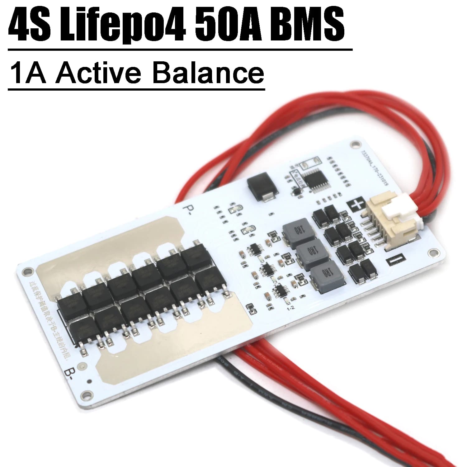 4S lifepo4 Active Balance protection board 12V 50A litio ferro fosfato batteria Balance Start moto auto elettrica