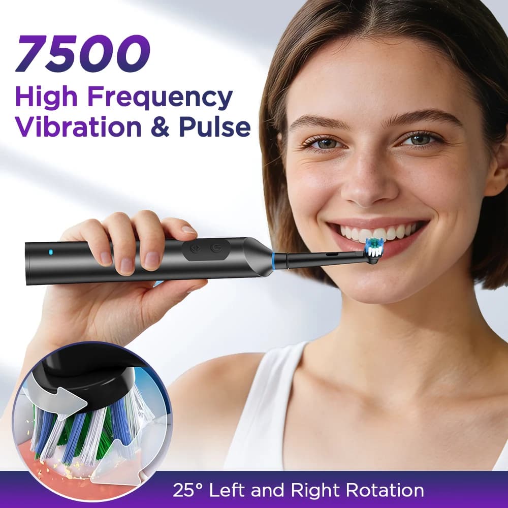 Electric brush rechargeable electric toothbrush for adults Rotating electric brushes with 4 soft heads