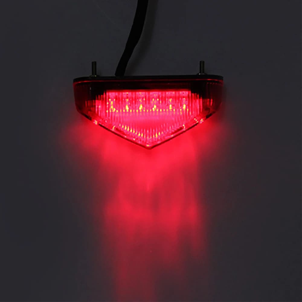 1pc Universal 12V Motorcycle Tail Light License Plate Lamp Brake Stop Lights For Scooters Mopeds Motocross Dirt Bike Accessories