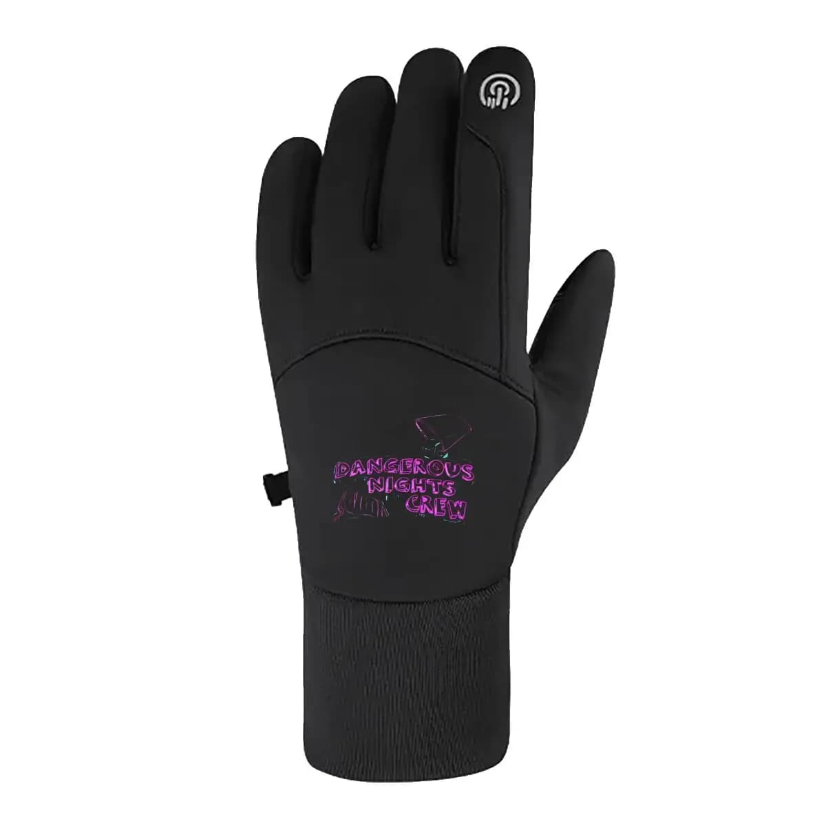 Dangerous Nights Crew Text Graphic nisex Guanti touch screen Ciclismo Sci Corsa