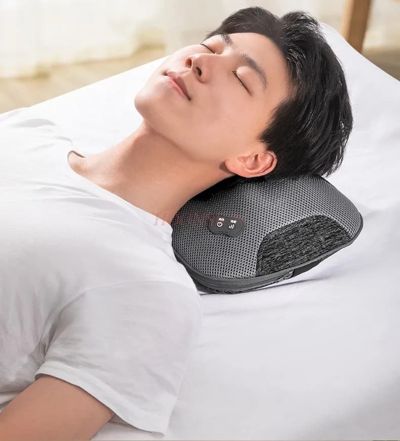 Multifunctional simulation human massage pillow smart neck acupressure kneading massager electric hot compress for cervical