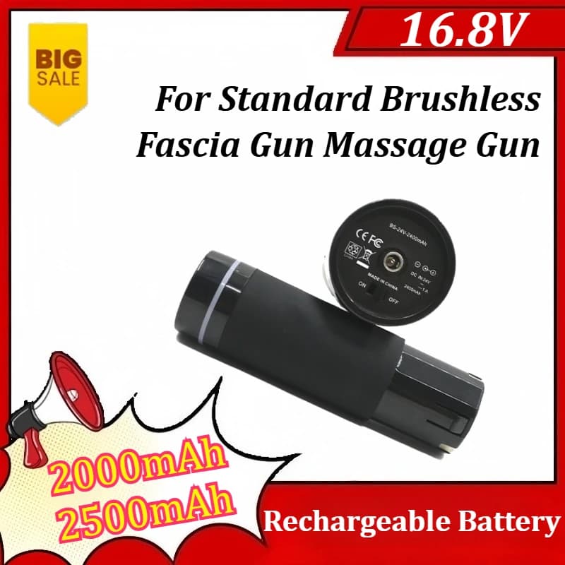 Battery 16.8V 2000mAh 2500mAh for Mixed Massage Gun Standard No Brushes, Silent Battery for Electric Massage for Collo