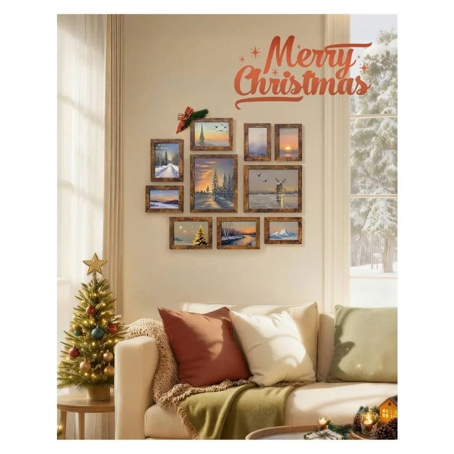 Picture Frames, 10 Pack Collage Picture Frames With Two 8x10, Four 5x7, Four 4x6, Photo Frame Set For Wall Gallery Decor, Hangin