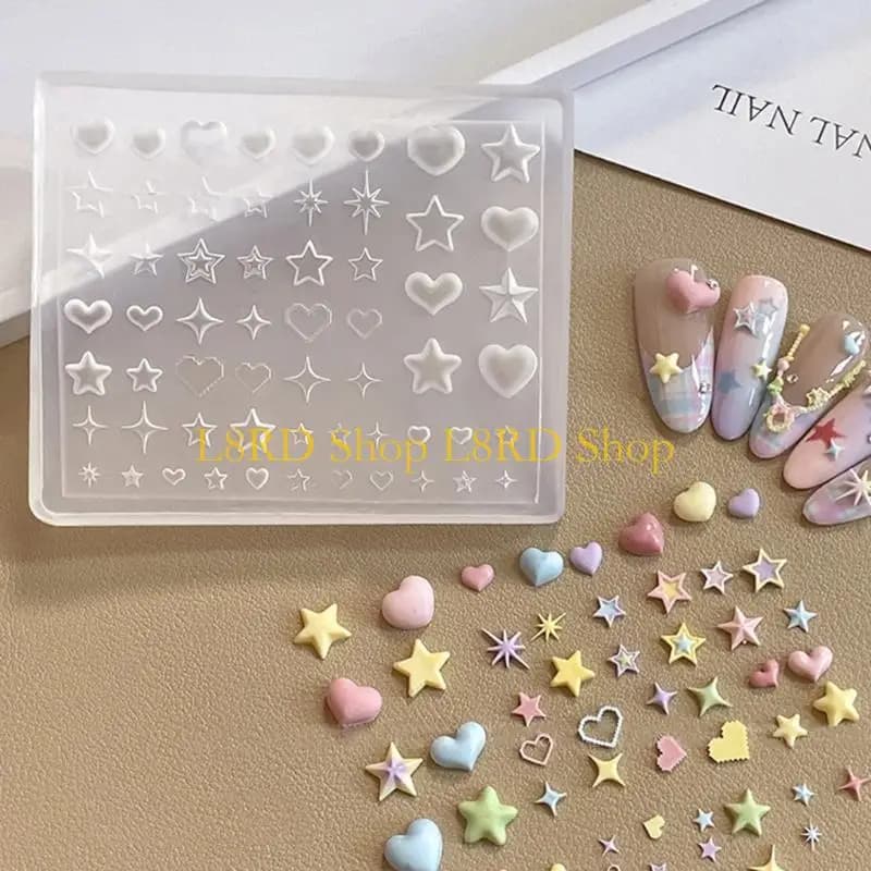 L8RD Stampo in silicone per art stella per art e artigianato fai-da-te riutilizzabile lunga durata