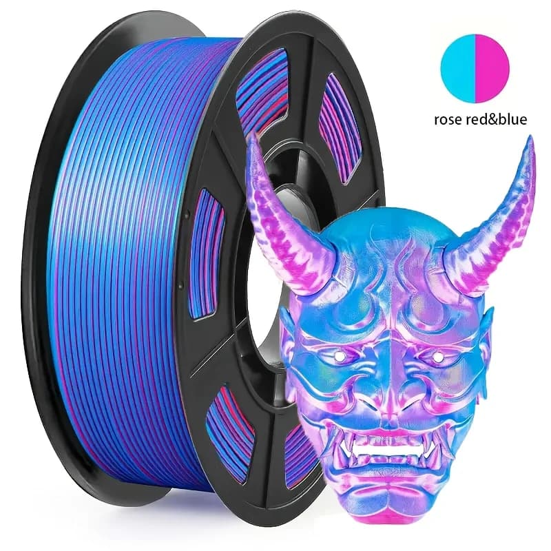 Filament PLA bicolor from 1.75 mm - Bright red and blue construction, low-stretch, compatible with most 3D printers