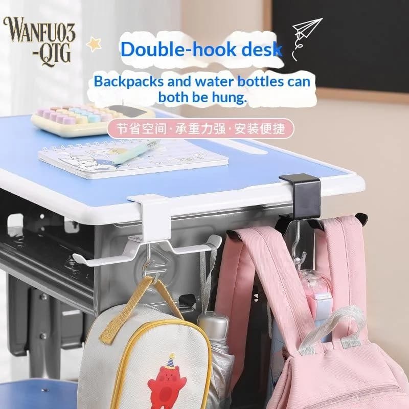 Hot Sale Adjustable Punch Free Desk Edge Hanger Hook For Headset Backpack Home Office Desktop Storage Organizer
