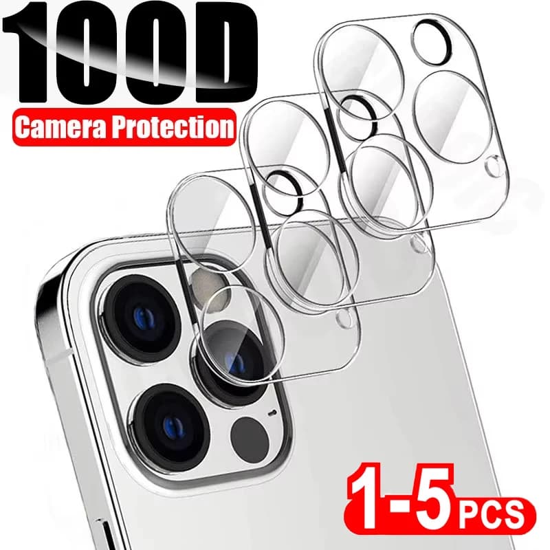 1-5PCS Vetro di protezione dell'obiettivo della fotocamera per iPhone 16 Plus 15 14 13 11 Pro Max Protezione dello schermo per 13 Mini lente della fotocamera Pellicola di vetro