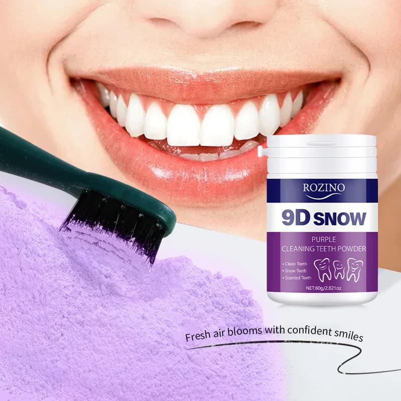 Polvere Viola per Rimuovere le Macchie dai Denti, Prodotti per la Pulizia dei Denti, Polvere per Alito Fresco, Prodotti Sbiancanti per Denti
