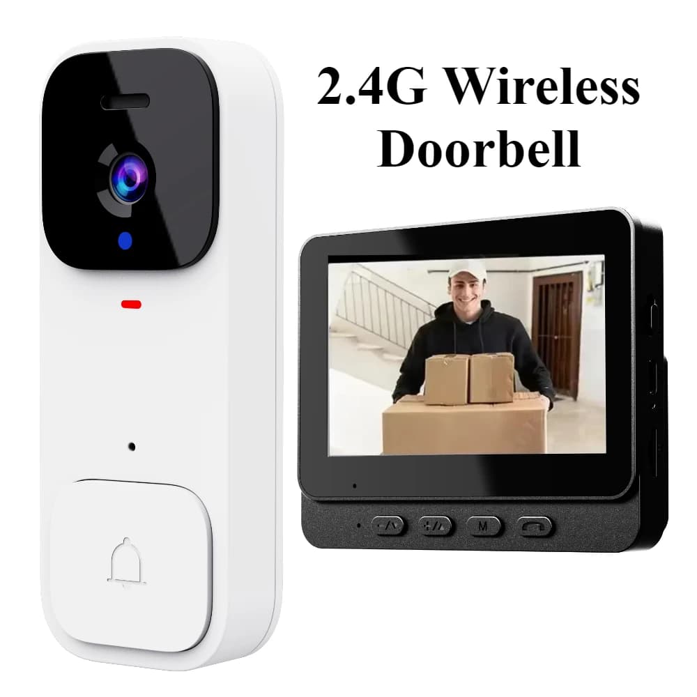 Campanelli wireless 2.4G con display da 4.3 '' Telecamera di sicurezza Porta digitale Peepholes Visione notturna HD Citofono domestico Video Eye Bell