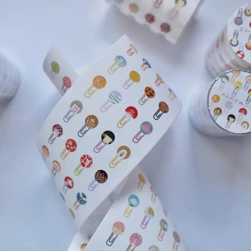 INS Snap The Paperclip Die Cut PET Washi Tapes Craft Supplies DIY Scrapbooking Card Making Decorative Plan Sticker