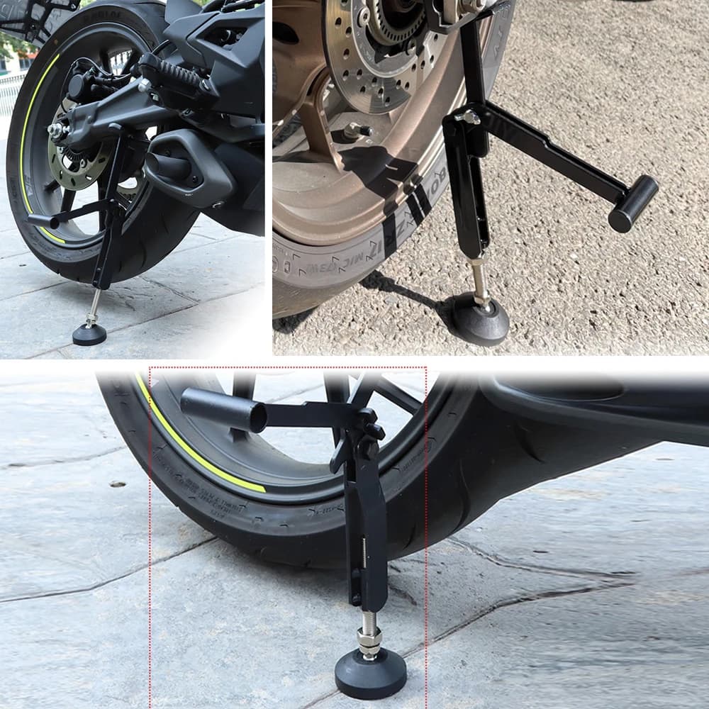 Motorcycle Stand Labor Saving Foldable Wheel Chain Cleaning Maintenance Stand Portable Motorcycle Lift Stand Jack Replacement