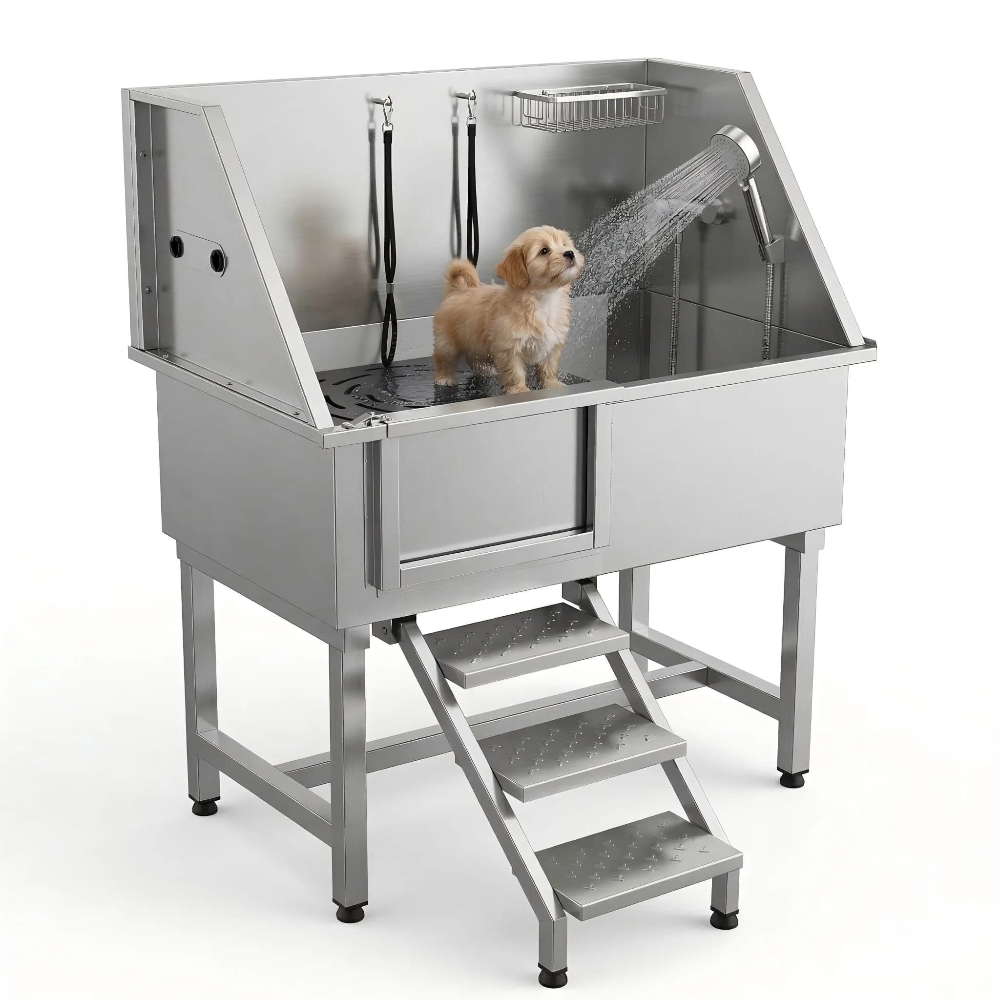 Best Selling 201 Stainless Steel Pet Grooming Bath, Dog Grooming Bath with Ramp, Dog Grooming Bath