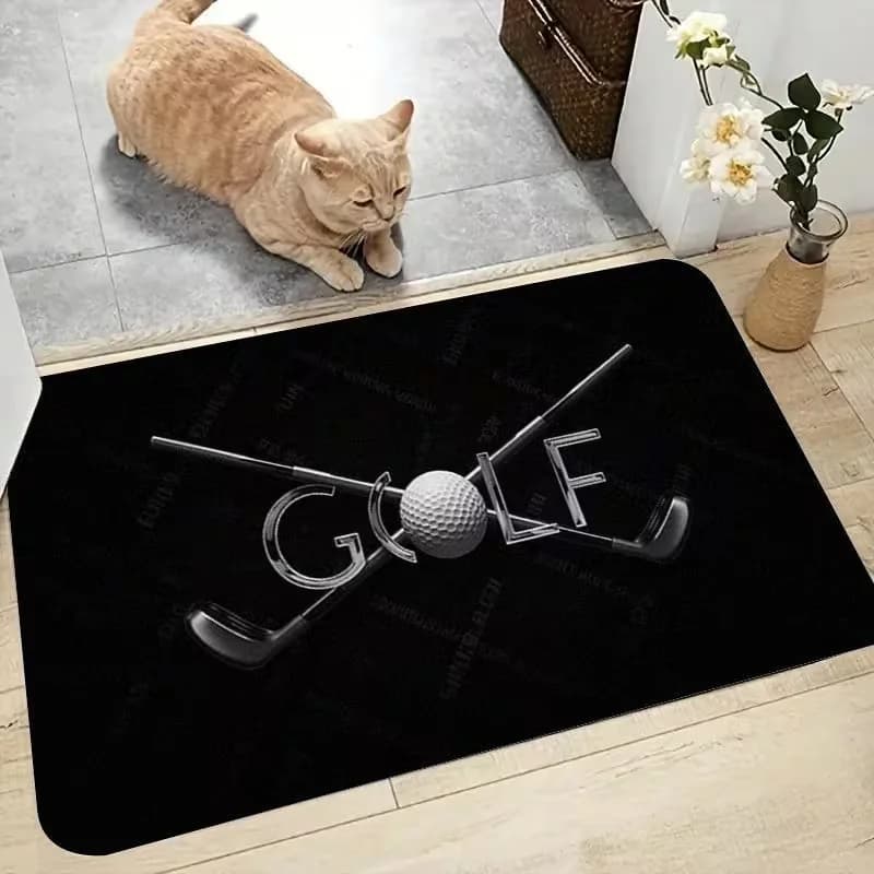 Tappetino a Tema Golf, Tappeto Decorativo per Soggiorno, Morbido Tappeto d'Ingresso per Interni ed Esterni, Tappeto di Benvenuto, Decorazione per la Casa