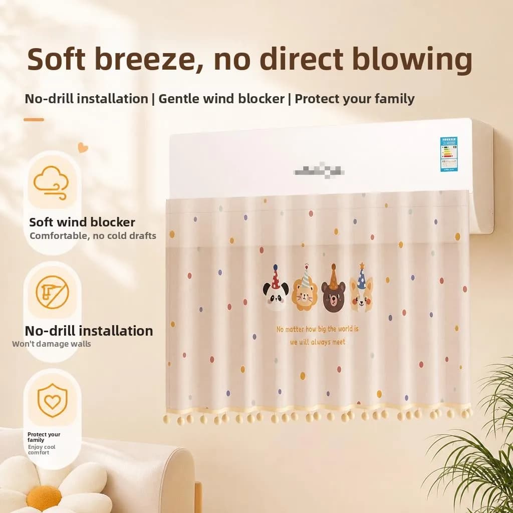 Universal Hanging Type Air Conditioner Cover New 2026 Prevent Direct Blow New Moon Period Outflow Windshield Windproof Curtain