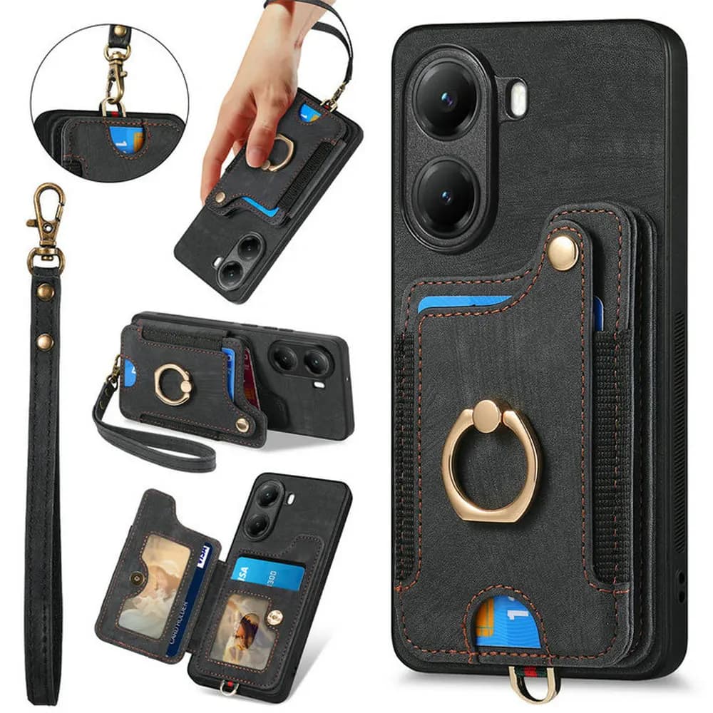 Per Xiaomi Redmi 15C 5G 4G 2025 Custodia di lusso Portafoglio in pelle con blocco RFID Magnete Fonda per Redmi 14C 14R 13C 15C Turbo 4 Pro Etui