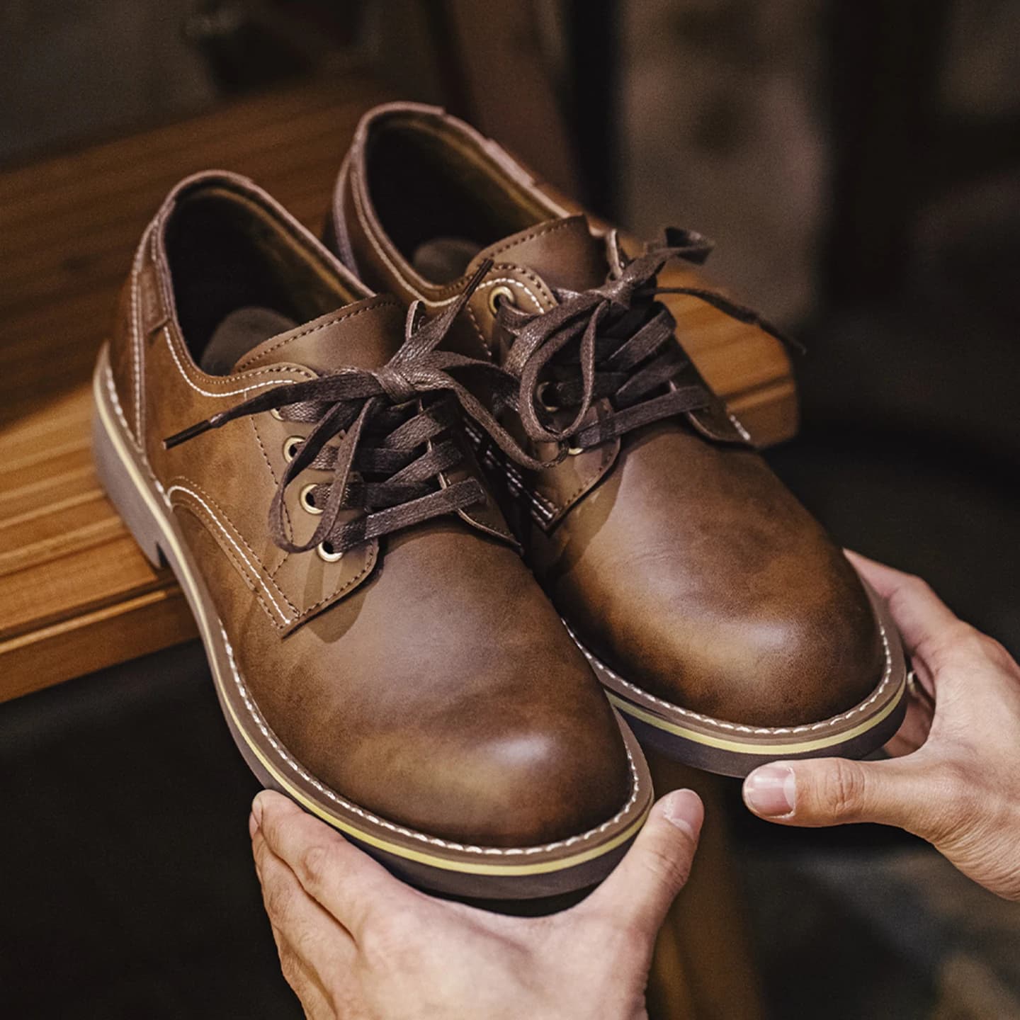 Scarpe Vintage da Uomo Maden, Stivali da Lavoro Classici a Punta Tonda, Scarpe Casual Eleganti per Primavera e Autunno