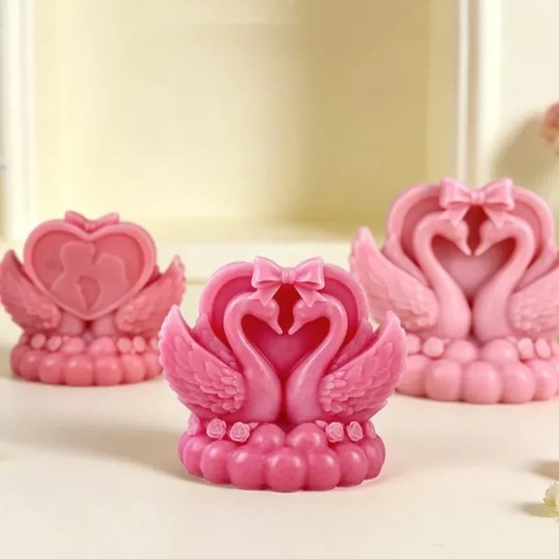 2026 New Premium 1pcs Swan Silicone Candle Mold Flexible DIY Aromatherapy Candle Making Mould Home Decor