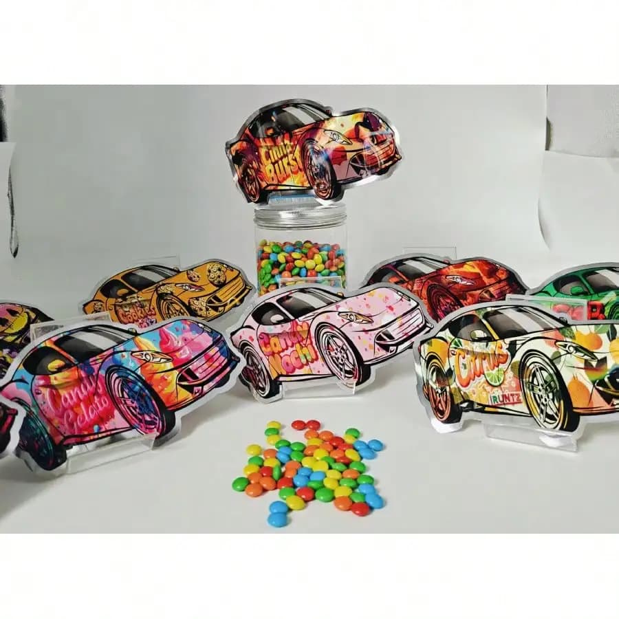 100 Pack 3D Laser Printed Decorative Gift Bags For Holiday & Birthday Gift Wrapping | Party Supplies