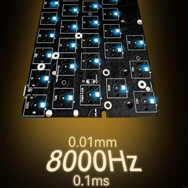 PCB tastiera impermeabile 60% con illuminazione a colori dinamica e schiume fonoassorbenti azionamento personalizzabile