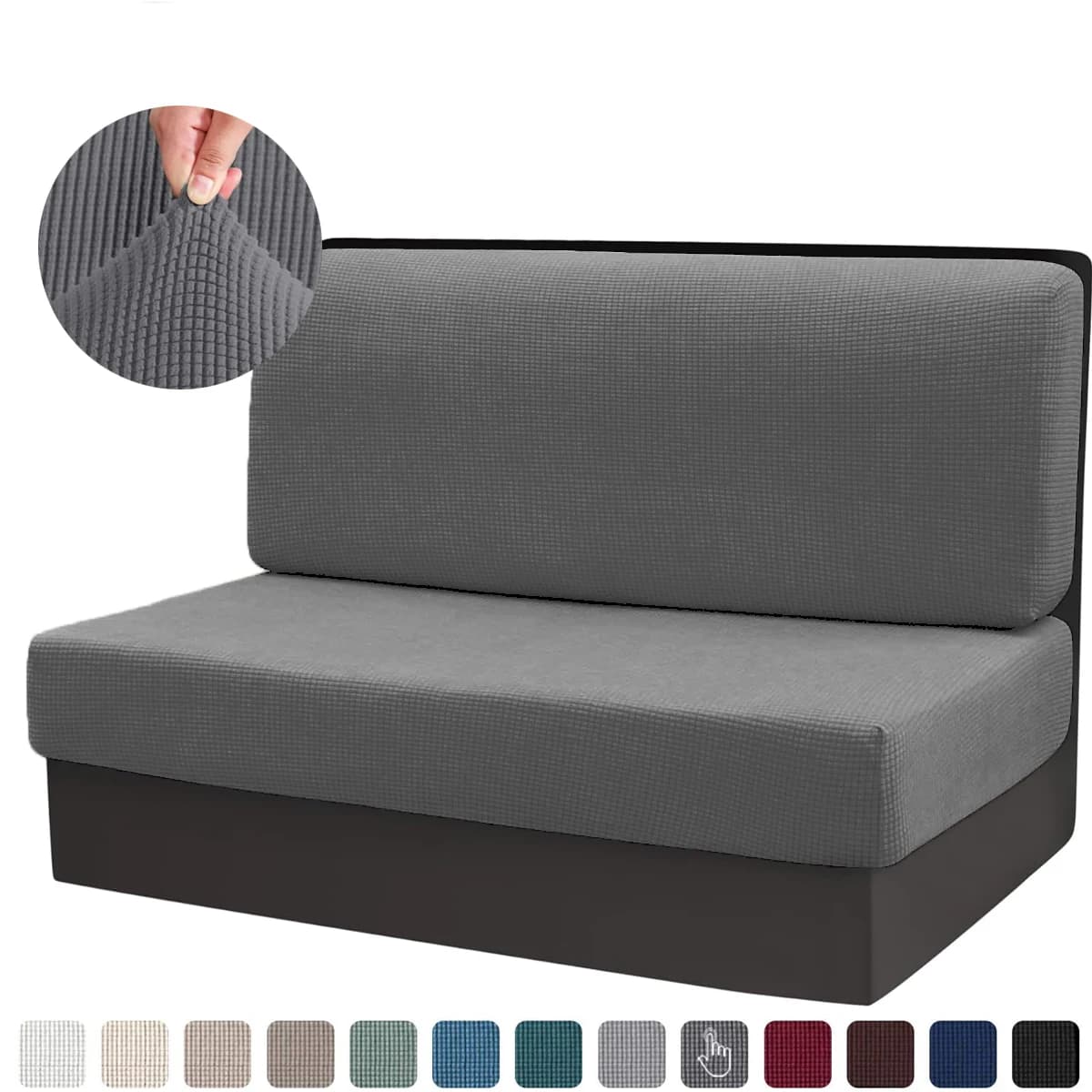 Pillow sheet for camper van dinette Cover for motorhome cabin Two-seater sofa for camper van bench 1 back cover and 1 bench cover