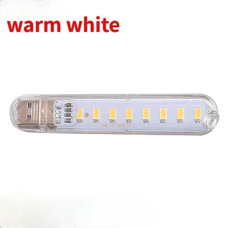1 pz 8 LED Mini lampada USB portatile DC 5V illuminazione USB da campeggio per PC portatile gadget banca di potere mobile