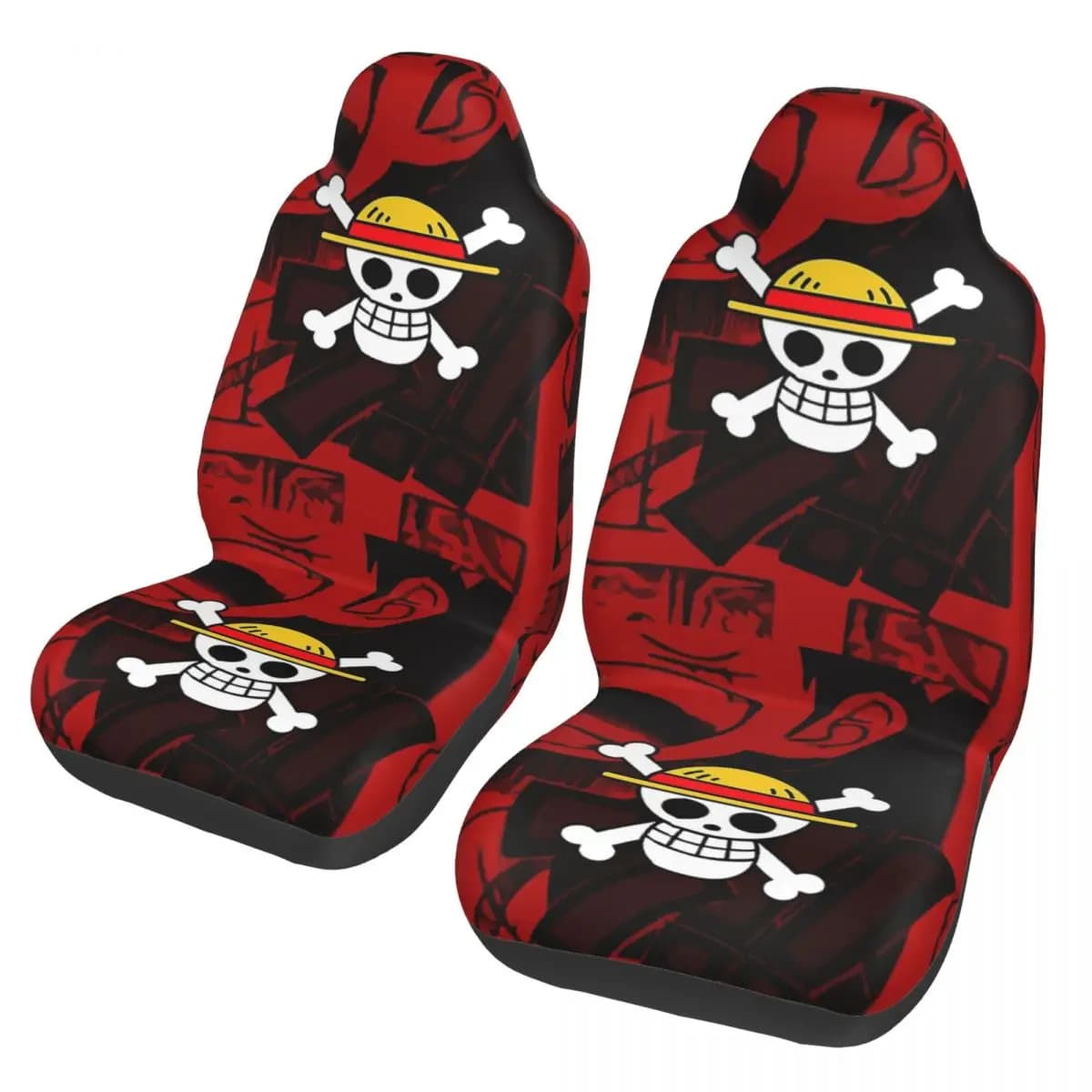 Coprisedile universale per auto con bandiera pirata One Piece, protezione per sedile auto da viaggio fuoristrada, tessuto per la pesca