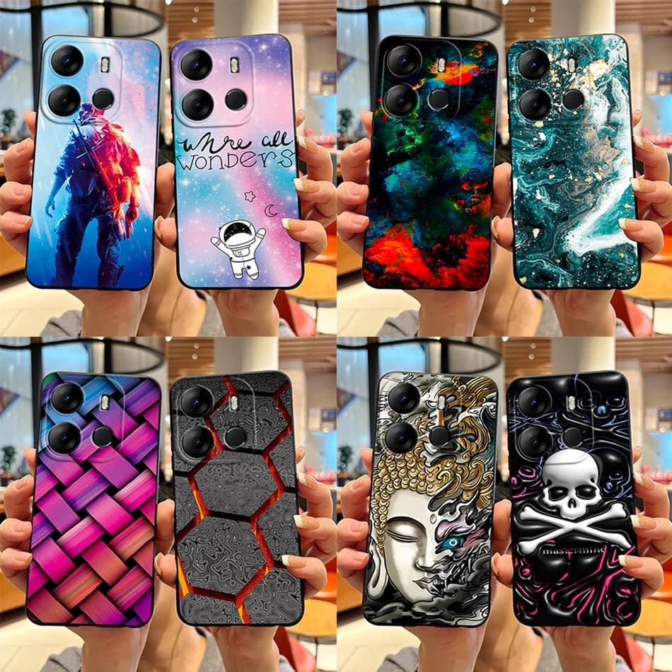 Per Tecno Pop 7 Pro Pop7 Custodia morbida in silicone di lusso Marmo Coque Funda per Tecno Spark GO 2023 Pop7Pro BF6 BF7 BF7h Cover Capas