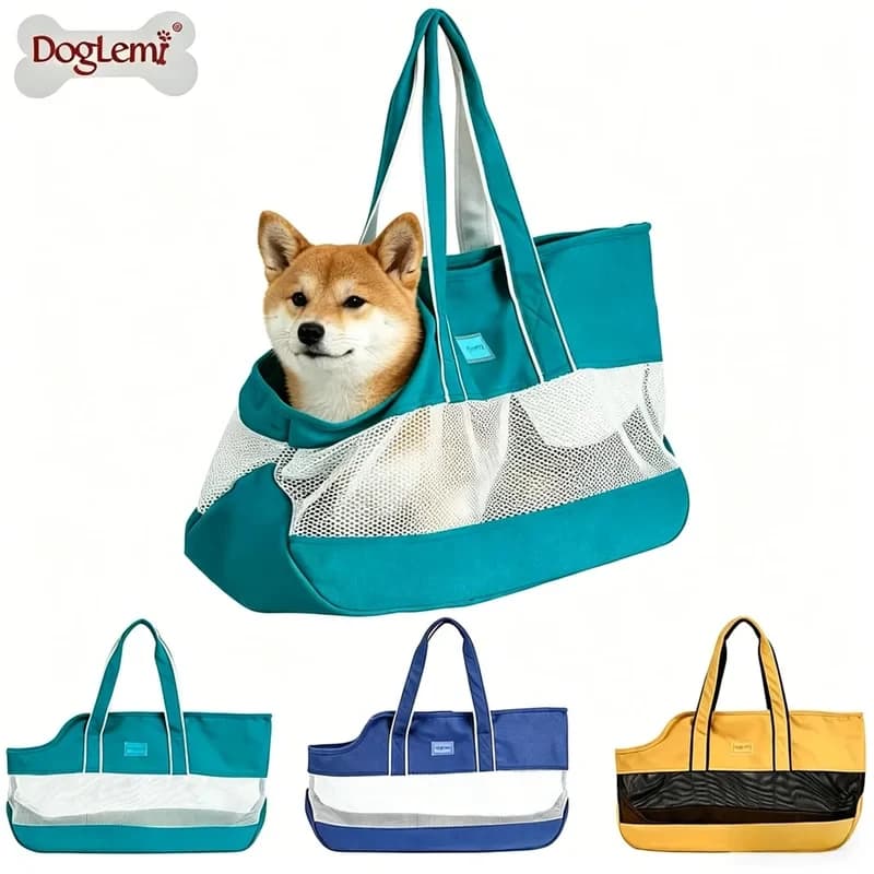 DogLemi Portable Pet Carrier Bag Breathable Mesh Dog Handbag Foldable Cat Travel Shoulder Bag for Small Dogs