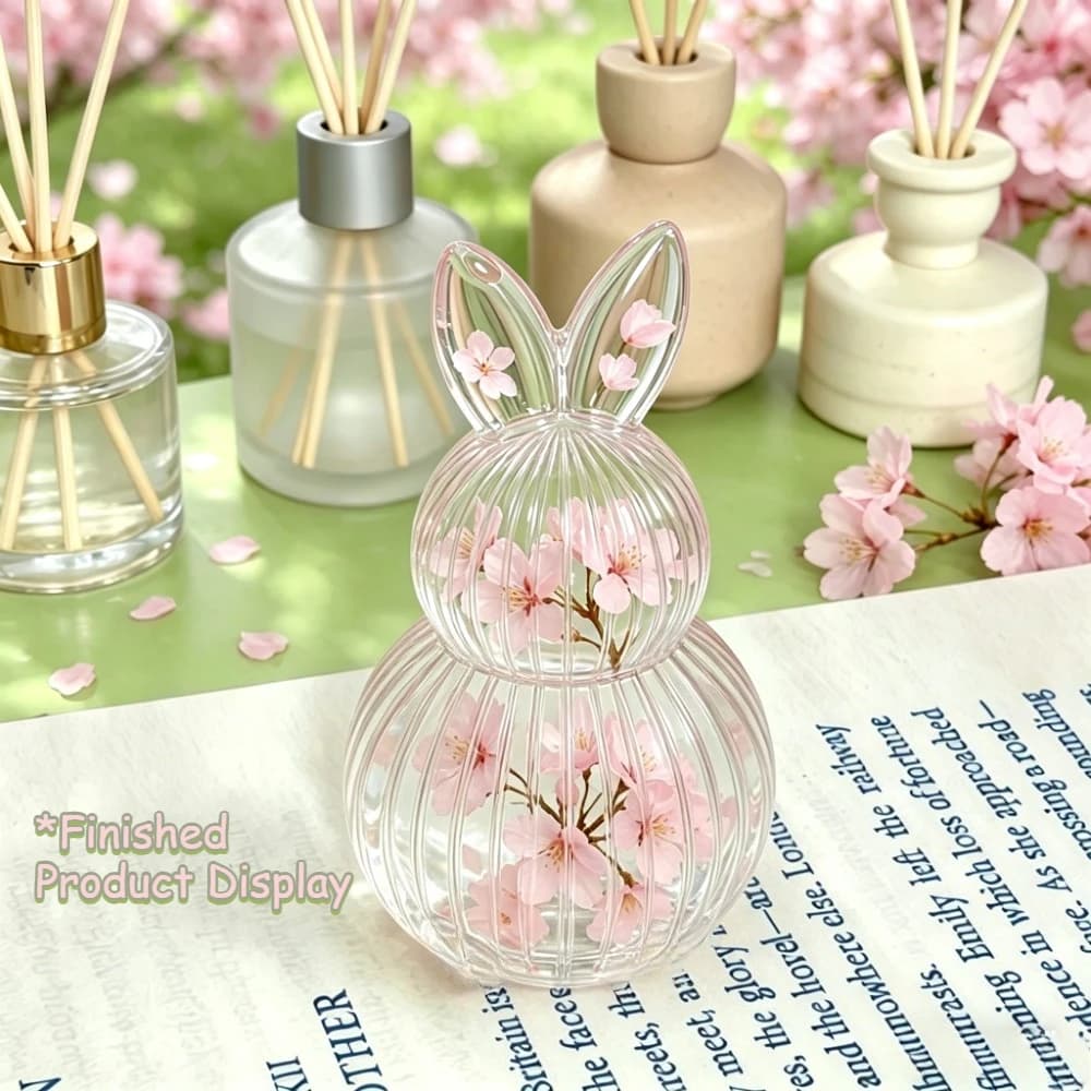 3Pcs Striped Rabbit Silicone Mold DIY Aroma Gypsum Candle Resin Ornament Home Decoration Handmade Craft Mold Ideal Gift for Moth