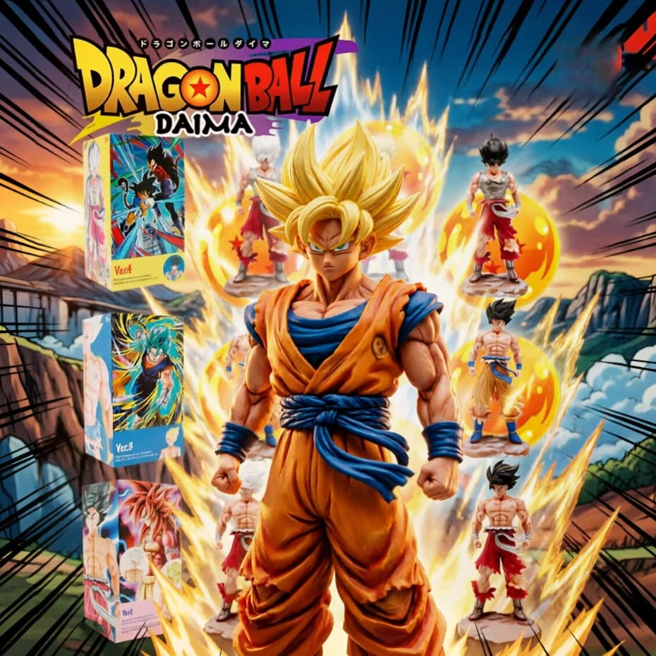 Figura Anime Dragon Ball Son Goku Super Saiyan 22cm/8.66in, Modellino Goku DBZ, Action Figure da Collezione, Regalo per Bambini