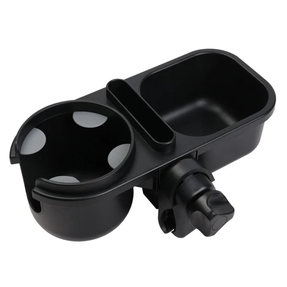 Organizzatore di bottiglie per passeggino 3 in 1 con supporto per telefono/nack Portabottiglie per passeggino multifunzionale Nero Durevole