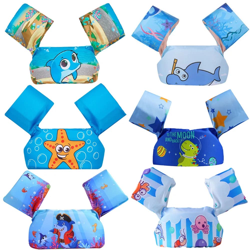 Baby pozzanghera Jumper Foam Cartoon Child Arm Rings giubbotto di galleggiamento indumento di giubbotti di salvataggio di sicurezza per bambini anello di nuotata per bambini