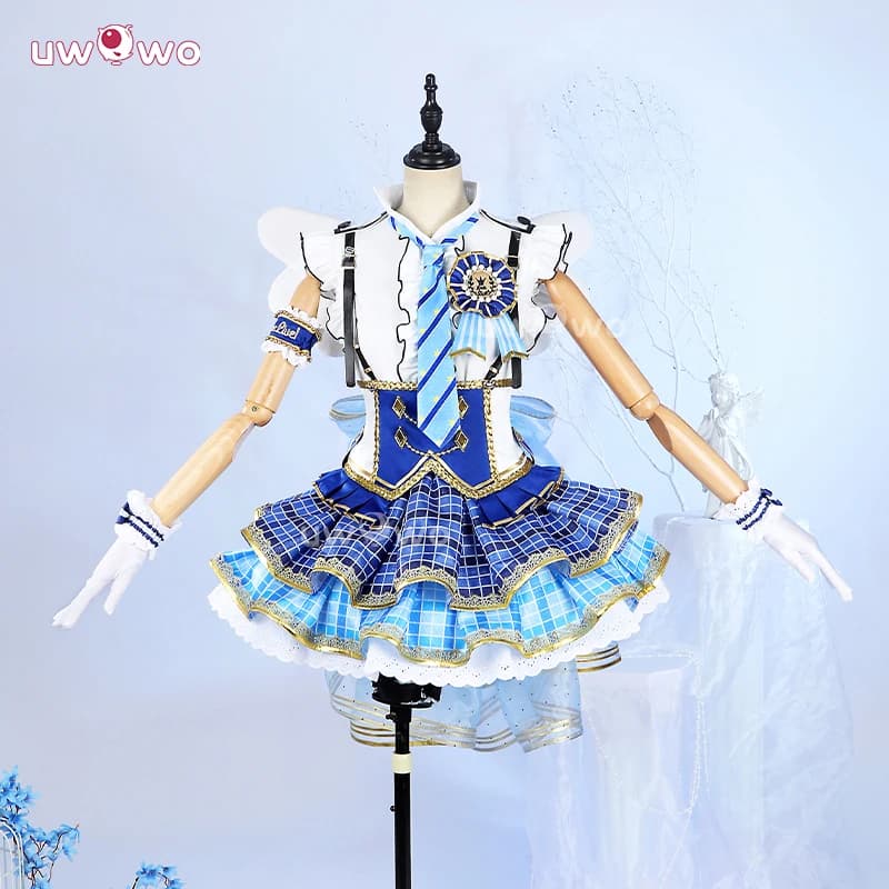 Umi Sonoda Blue Anime Love Live! Costume cosplay Amor Costume di Halloween Tuta femminile con calze a rete