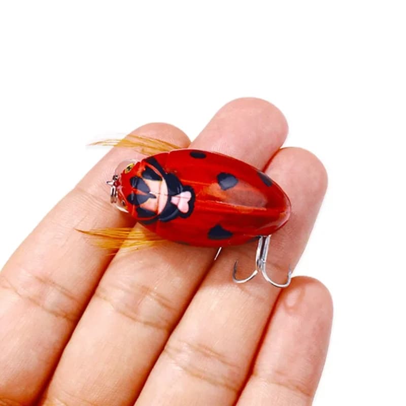 3.8g Isca Micro Wobblers SwimbaitTopwater Bionic Beetle Richiamo di Pesca Cicala Esche Galleggiante Liflike Insetto Artificiale Esca Dura