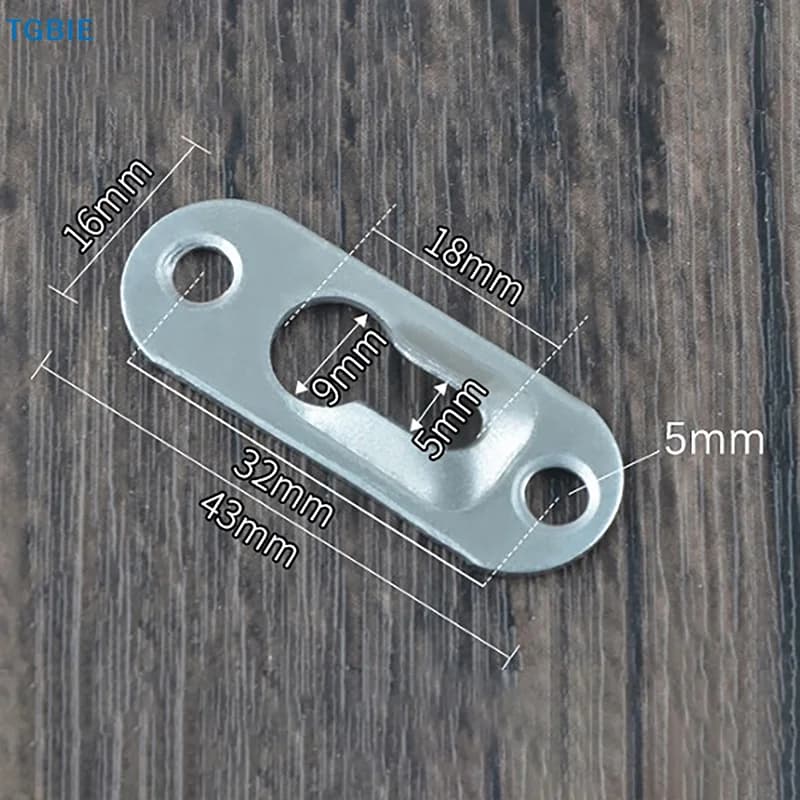 [TL]【TL】Set da 20 Pezzi Ganci per Quadri 44mmX16mm in Metallo con Foro a Chiave, Fissaggi per Cornici, Foto, Mobili e Accessori per Armadietti