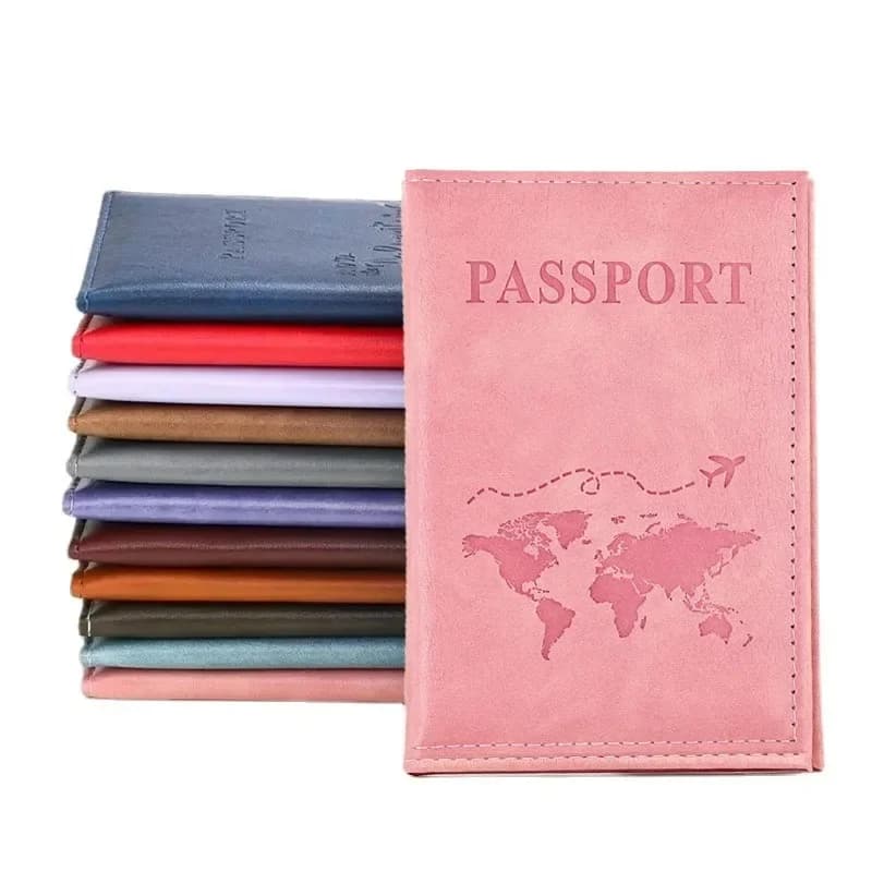 Custodia per passaporto per aereo unisex Donna Uomo Custodia per passaporto da viaggio in pelle Rosa Porta passaporto carino Borsa Porta carte per ragazza