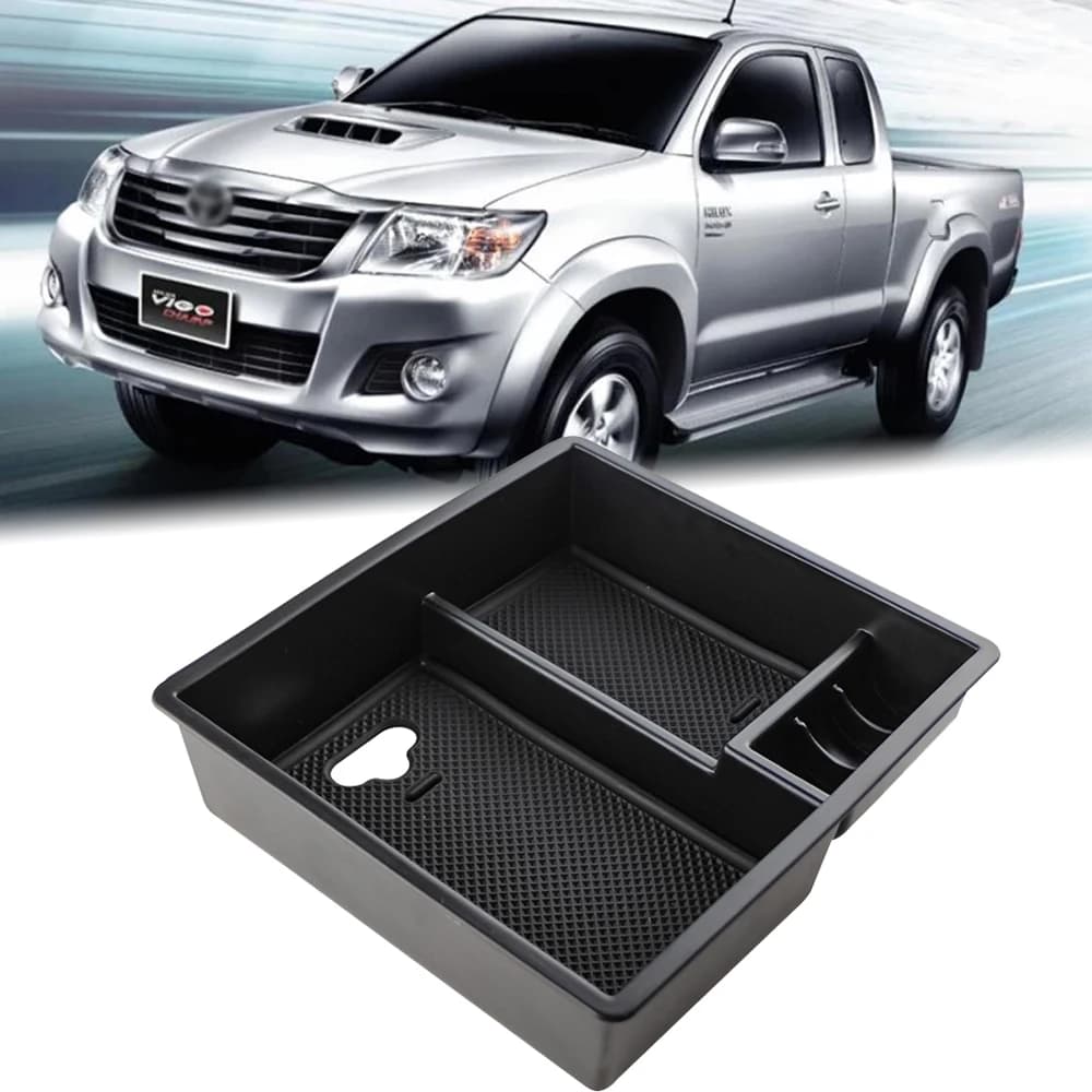 For Toyota Fortuner Hilux Innova Vigo 2004 - 2015 Armrest Storage Box Tray Center Console Organizer Plate Stowing Tidying Holder